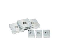 KXAOXGRC Dadi Quadrati Sottili, 10 Pezzi M3 M4 M5 M6 M8 in Acciaio al Carbonio zincato Sottile Dadi rettangolari Blocco Scorrevole for Accessorio Profilo in Alluminio(M6 20x10x3mm)
