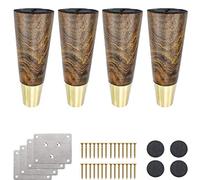 KXAOXGRC gambe mobili in legno, Piedini di supporto ricambio for gambe for mobili con cono in legno massello gomma 8-18 cm 4 pz(12cm/4.7in)