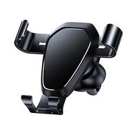 KXAOXGRC Portatelefono per auto, Supporto for telefono for auto presa d'aria for cruscotto Gravity estensibile rotazione 360° nero argento 10x9 cm(Nero)