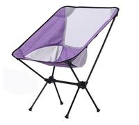 KXAOXGRC Sedia da campeggio pieghevole per esterni, Sedia da campeggio con tracolla pieghevole for zaino in spalla all'aperto multicolore(Purple)