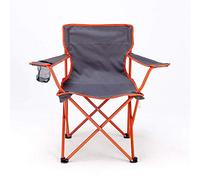KXAOXGRC Sedia da campeggio pieghevole per esterni, Sedia da campeggio pieghevole con schienale in rete, portabicchieri, tasca, borsa a tracolla, 100 kg, multicolore(Orange)