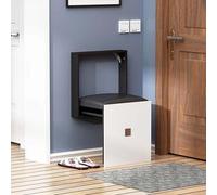 KXAOXGRC Sgabello pieghevole a parete, Wall-Mounted Folding Shoe And Shower Stool Aluminum Alloy Frame Synthetic Leather 300 kg