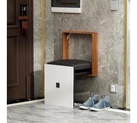 KXAOXGRC Sgabello pieghevole a parete, Wall Mounted Folding Stool Bench For Shower Bathroom Multicolor(Teak)