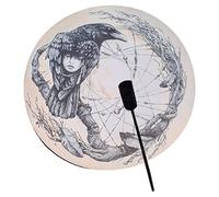 KXAOXGRC Tamburo sciamanico, Strumento dalla Trama Delicata Tamburo etereo Regalo for Gli Amanti della Musica Tamburo for Adulti Tamburo etereo Fatto a Mano Tamburi a Cornice