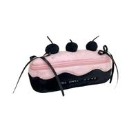 KXCVBNKLJ Astuccio per cancelleria, Astuccio in ABS con design a torta di ciliegie, organizer multicolore grande capacità(Black)