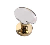 KXCVBNKLJ Maniglia per porta con serratura per interni Invisible Door Lock Single-Sided Lock American Crystal Handle Multi-Color Multiple Sizes(112Golden duck egg crystal)