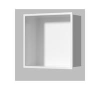 KXCVBNKLJ Nicchia portaoggetti in acciaio inossidabile, Stainless Steel Wall Mounted Shower Shelf Bathroom Kitchen Multicolor Multiple Sizes(Bianco,32 x32 cm)