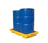 KXCVBNKLJ Piattaforma modulare con vassoio di contenimento, Piattaforma modulare di contenimento delle fuoriuscite in polietilene gialla, dimensioni multiple(66x36x12cm)