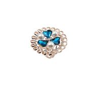 KXCVBNKLJ Set di copri-gambe per mobili, Fibbia for sciarpa 2 pezzi Accessori for collare for quadrata multicolore a tre anelli in vetro a forma di cuore pesca(Blue)