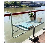 KXCVBNKLJ Tavolino da appendere alla ringhiera del balcone, Tavolo sospeso for ringhiera for balcone multicolore 60x40 cm 3 altezze regolabili pieghevole salvaspazio(C)