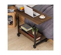 KXCVBNKLJ Tavolino regolabile in altezza, Scrivania for computer regolabile Tavolo da servitore mobile in piedi 80x40 cm Colori A e B Ruote con serratura(A)