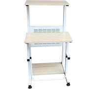 KXCVBNKLJ Tavolino regolabile in altezza, Tavolo da disegno mobile ad altezza regolabile con ruote for riporre gli oggetti a 3 livelli for il comodino dell'home office