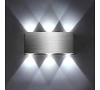KXEcoLife Applique da Parete LED Moderna da 6W in Alluminio, apparecchio di Illuminazione Verticale a Luce Calda per Soggiorno, Camera da Letto, corridoio, Elegante Decorazione d'interni, EF