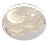 KXEcoLife Lampada da soffitto per Interni, Luce Bianca Calda Stellata - Luce a Forma di Stella e Luna Adatta a camere da Letto, studi, Sale da Pranzo per Bambini e Bambine. Applique Art Deco