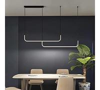 KXEcoLife Lampadario a LED Modern Wave dimmerabile con Telecomando, apparecchio a Sospensione Contemporaneo per Tavolo da Pranzo e Cucina, 39x5 Pollici.
