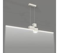KXEcoLife Lampadario a soffitto Moderno a LED lineare da 100 cm per ristoranti, con 3 Colori variabili, Utilizzabile sopra Il Tavolo da Pranzo in Bar, Isole Cucina, corridoi (18W)