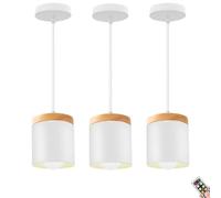 KXEcoLife Lampadario a Sospensione Wireless con Telecomando, Ricaricabile, Ideale per Isola Cucina, Tavolo da Pranzo, Soggiorno, Camera da Letto. Funzionamento a Batteria, Non necessita di c