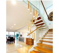 KXEcoLife Lampadario per Scale a soffitto Alto, Edificio Duplex, Villa, Appartamento Creativo, Lampada a Sospensione, Scale a chiocciola, lampadario Lungo, Giallo, 12 luci