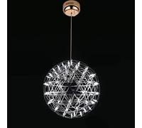KXEcoLife Lampadario Spark Ball, Lampada a Sospensione LED Moderna a Forma di Fuoco d'artificio, plafoniera Rotonda Regolabile in Acciaio Inossidabile per Sala da Pranzo, Soggiorno, Camera d