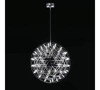 KXEcoLife Lampadario Spark Ball, Lampada a Sospensione LED Moderna a Forma di Fuoco d'artificio, plafoniera Rotonda Regolabile in Acciaio Inossidabile per Sala da Pranzo, Soggiorno, Camera d
