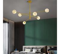 KXEcoLife Lampadario Sputnik Dorato a Bolla con 8 luci, lampadario a Sospensione