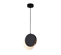 KXEcoLife Lampade a Sospensione a Mezzaluna con LED, Mini lampadario da Camera da Letto, lampadario Moderno e Regolabile, Design Geometrico, Nero+Bianco, 18 cm