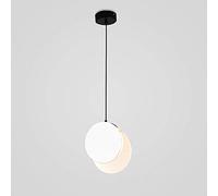 KXEcoLife Lampade a Sospensione a Mezzaluna con Luce LED, Mini lampadario da Camera da Letto, lampadario Moderno e Regolabile, Design Geometrico, Bianco + Neutro - 18 cm