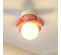 KXEcoLife Mini plafoniera a Forma di Fiore Rosa in Stile Mid-Century per corridoio, Lampada da soffitto Moderna e Minimalista per Camera da Letto, lampadario Nordico Creativo per Cucina, ing