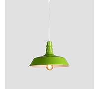 KXEcoLife Nordic Style Adjustable Pendant Light - Creative Iron Cover Green for Dining Room Chic Loft Hanging Lamp Modern Lighting Fixture Perfect Home Decor