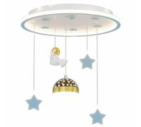 KXEcoLife Nuovo lampadario LED Commerciale per Bambini, soffitto, Installazione Semplice, Lampada Creativa a Forma di Pianeta Astronauta per Hall di Hotel, con Decorazioni a Stella, Tondo in