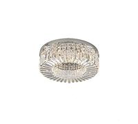 KXEcoLife Plafoniera a LED con lampadario in Cristallo, a Sospensione con Gocce di Pioggia, Ideale per Sala da Pranzo, Bagno, Camera da Letto e Soggiorno - Oro 40x17 cm