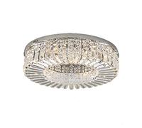 KXEcoLife Plafoniera a LED con lampadario in Cristallo, a Sospensione con Gocce di Pioggia, Ideale per Sala da Pranzo, Bagno, Camera da Letto e Soggiorno - Oro 40x17 cm