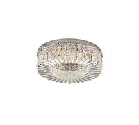 KXEcoLife Plafoniera a LED con lampadario in Cristallo, a Sospensione con Gocce di Pioggia, Ideale per Sala da Pranzo, Bagno, Camera da Letto e Soggiorno - Oro 40x17 cm