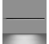 KXEcoLife Siet Minimalist Black Ceiling Light Long Strip Semi Flush Mount Lamp, Modern Chandeliers Linear Close-to-Crew Lights for Living Room Bedroom Hallway Kitchen (Color : White Light, S