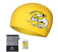 KXF - Cuffia da nuoto per bambini, impermeabile, in poliuretano, per la cura delle orecchie, elastica, con rivestimento con motivo a cartoni animati, per bambini e bambine dai 6 ai 10 anni