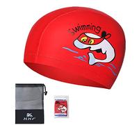 KXF - Cuffia da nuoto per bambini, impermeabile, in poliuretano, per la cura delle orecchie, elastica, con rivestimento con motivo a cartoni animati, per bambini e bambine dai 6 ai 10 anni