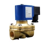 KXIWLUFV 1 elettrovalvola DC24V AC220V 110V 24V valvola for Acqua in Ottone di Grande Diametro ad Azione Diretta normalmente Chiusa da G3/8" a G2 EPDM 130 ℃(AC220V,1 inch)