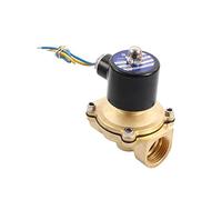 KXIWLUFV Valvola a Sfera Arresto Acqua Calda e Fredda G1 '' Elettrovalvola in Ottone N/C 12 V 24 220 Flussostato Ingresso Aria scaldabagno pneumatica