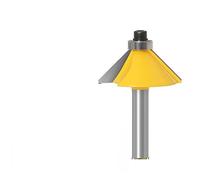 KXJSYL Tool 1pc 8mm/12mm/6.35mm Gambo Bordo Smussatura Router Bit con Cuscinetto Guarnizioni 45 Gradi Lavorazione del Legno Fresa Strumento di Taglio del Legno(8mm Shank NO4)