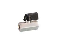 KXJSYL Tool 1PC Ottone Valvola A Sfera 1/8 "1/4" 3/8 "1/2" BSP Filettato Nero Mini Valvola Maschio A Femmina Compressore d'Aria Acqua Gas Olio Valvola di Intercettazione(1l8 Female to Female)