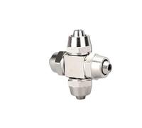 KXJSYL Tool 1PC Pneumatico Avvitamento Rapido Raccordo for Tubo in Ottone T-Tipo L-Tipo Cross-Tipo OD del Tubo 4mm 6mm 8mm 10mm 12mm 14mm 16mm Raccordi Pneumatici(Four Way,10mm)