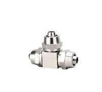 KXJSYL Tool 1PC Pneumatico Avvitamento Rapido Raccordo for Tubo in Ottone T-Tipo L-Tipo Cross-Tipo OD del Tubo 4mm 6mm 8mm 10mm 12mm 14mm 16mm Raccordi Pneumatici(Three Way,12mm)