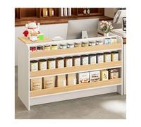 KXKJRYB Banco Reception Moderno Porta Snack Forma Di L Con Cassetti Per Centro Estetico Negozio Cassa Tavolo Accoglienza Clienti-140CM