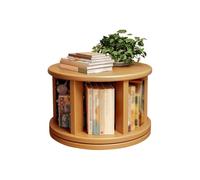 KXKJRYB Libreria A 2 Ripiani Legno Librerie Girevole Rotonda Antiribaltamento Con Cassetto Librerie-Verticale Angolo Salvaspazio Per Soggiorno-A