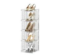 KXKJRYB Scarpiera In Acrilico A 4 Ripiani Verticale Trasparente Moderna, Sottile Organizer Indipendente Scomparsa Per Tacchi Stivali Pantofole-A