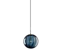KXKLGWHN Lampada a sospensione a forma di globo a sospensione in vetro trasparente creativo, paralume moderno, lampade a sospensione in metallo a ondulazione, apparecchi di illuminazione per ristorant