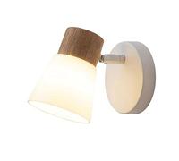 KXKLGWHN Lampada da Parete in Legno in Stile Giapponese, Applique da Parete con Paralume in Vetro Smerigliato Creativo, Base E27 Walllanten a Testa Singola, apparecchi di Illuminazione a Parete, Sala