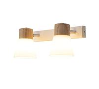 KXKLGWHN Lampada da Parete in Legno in Stile Giapponese, Applique da Parete con Paralume in Vetro Smerigliato Creativo, Base E27 Walllanten a Testa Singola, apparecchi di Illuminazione a Parete, Sala