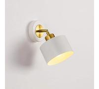 KXKLGWHN Lampada da parete in metallo stile semplice, applique da parete con paralume creativo a forma di tromba, applique da parete ad angolo regolabile con bilanciere, lampade da parete a soffitto c