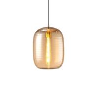 KXKLGWHN Lampadari in stile nordico, paralumi creativi in vetro a forma di lanterna, lampada a sospensione singola con base E27, apparecchi di illuminazione per la decorazione del ristorante della c